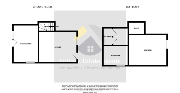 Floor Plan Image for 1 Bedroom Cottage to Rent in Queens Head Lane, Woodbridge