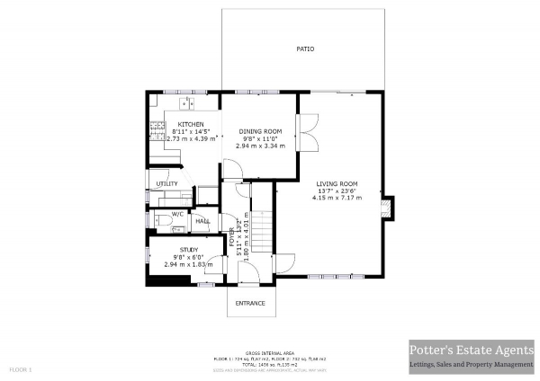 Floor Plan Image for 4 Bedroom Detached House for Sale in Hope Crescent, Melton, Woodbridge