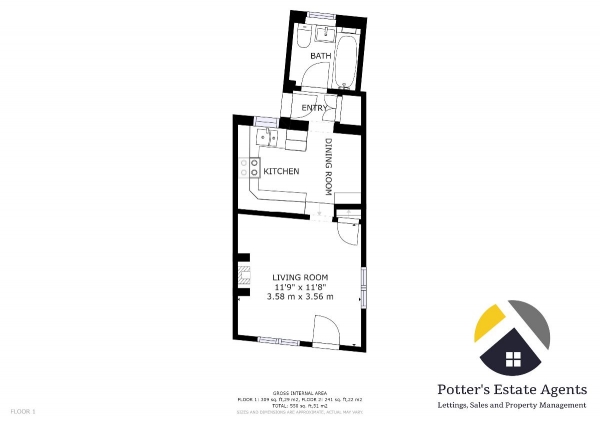 Floor Plan Image for 2 Bedroom Cottage for Sale in Deben Road, Woodbridge