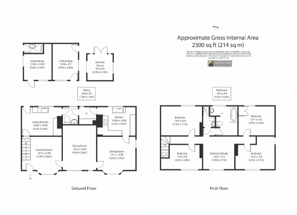 Floor Plan Image for 4 Bedroom Detached House for Sale in Grove Cottage, The Street, Little Bealings, Woodbridge