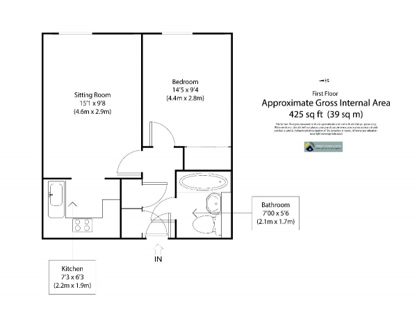 Floor Plan Image for 1 Bedroom Apartment for Sale in Old Maltings Court, Old Maltings Approach, Melton, Woodbridge