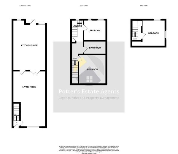 Floor Plan Image for 3 Bedroom Cottage for Sale in Beaconsfield Road, Woodbridge