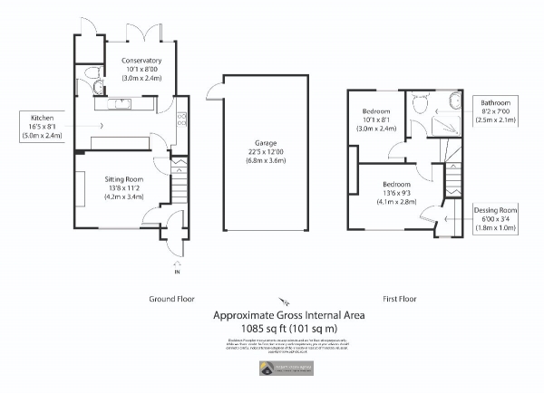 Floor Plan Image for 2 Bedroom Terraced House for Sale in Edwin Avenue, Woodbridge