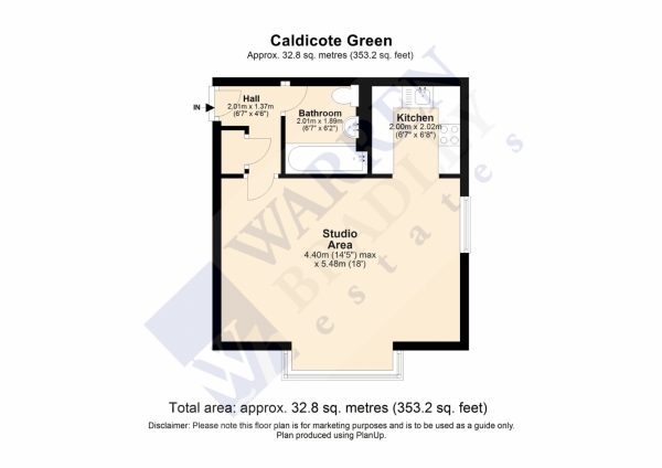 Floor Plan Image for Studio for Sale in Caldicote Green, Welsh Harp Village