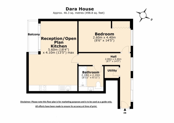 Floor Plan Image for 1 Bedroom Flat for Sale in Capitol Way, Colindale