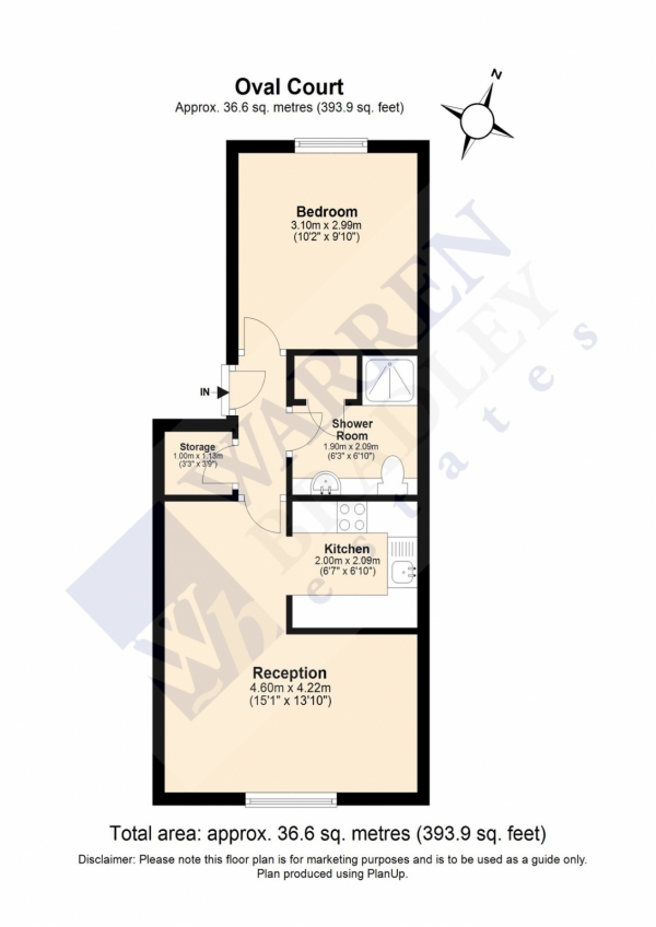 Floor Plan Image for 1 Bedroom Flat for Sale in Pavilion Way, Edgware